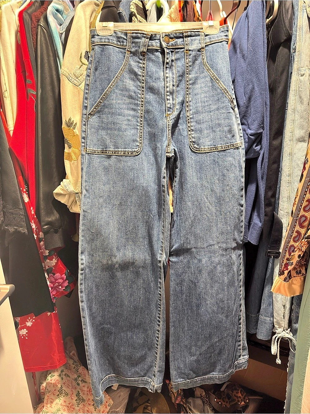 Ramy Brook Tina High-Rise Wide Leg Jean Blue Waist 28 - Picture 2 of 12